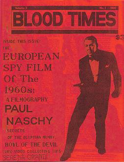 BLOOD TIMES magazine side cover  Vol 2 No 1  1992