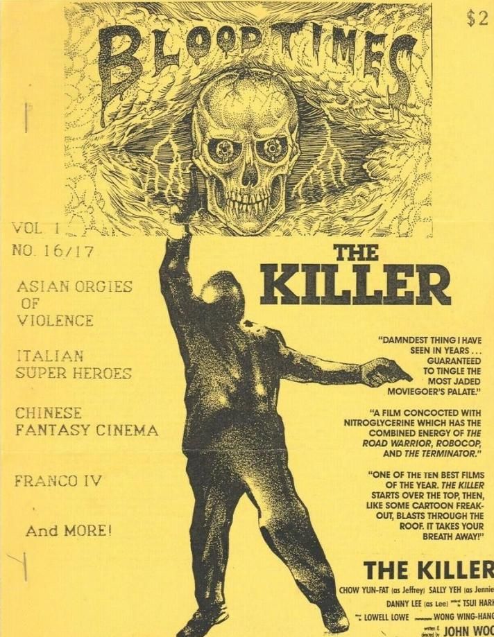 BLOOD TIMES magazine side cover  Vol 1 No  16-17   1990