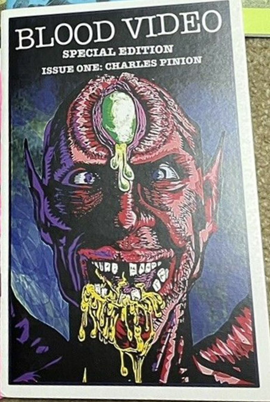 BLOOD VIDEO magazine side cover Issue 1  Special   