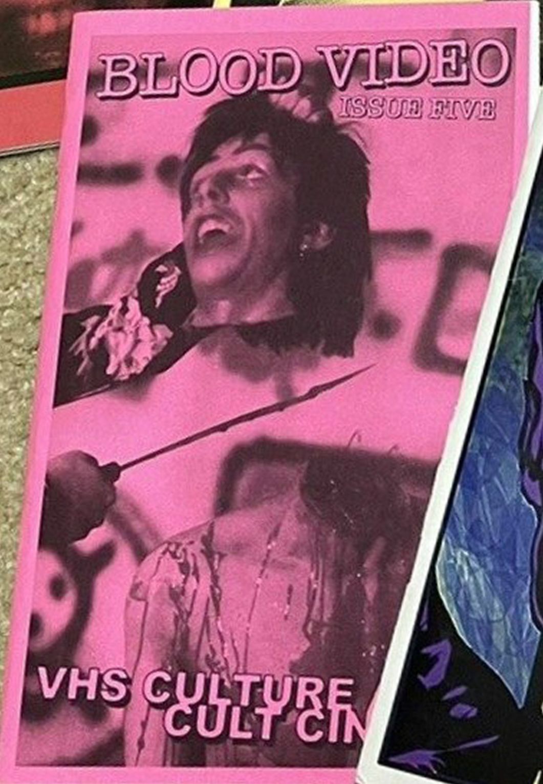 BLOOD VIDEO magazine side cover Issue 5   
