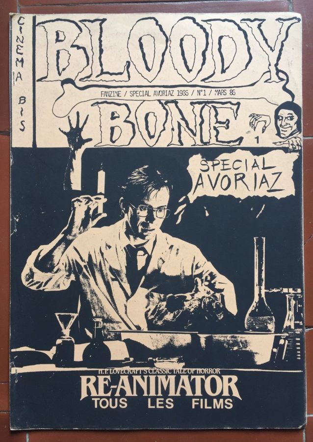 BLOODY BONE magazine side cover Issue 1 March 1986