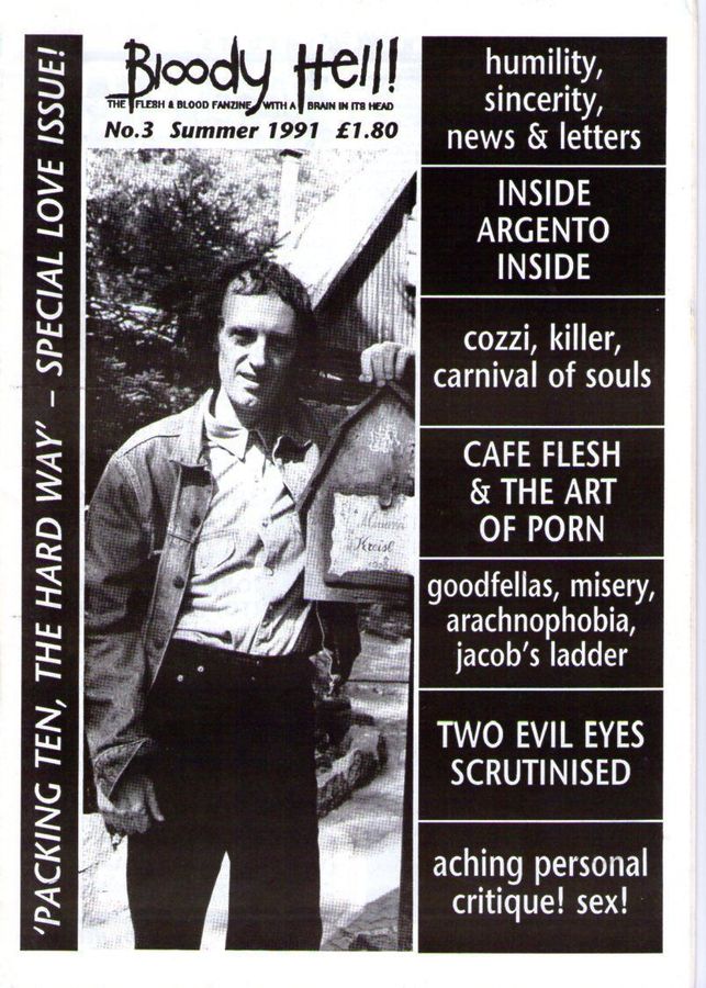 BLOODY HELL magazine side cover Issue 3 Summer 1991