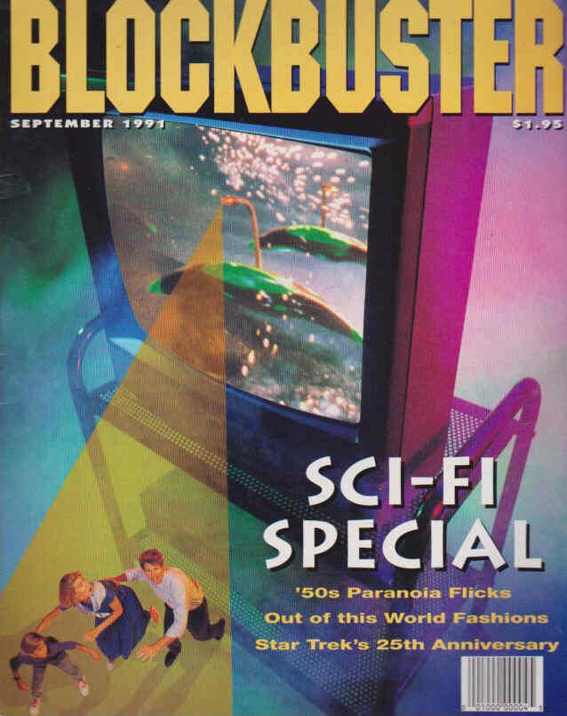 BLOCKBUSTER VIDEO magazine side cover September 1991
