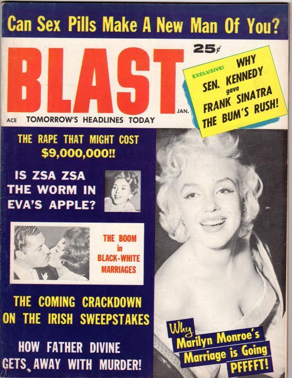BLAST (USA) magazine side cover Issue 3  Vol 1 # 3  January 1961