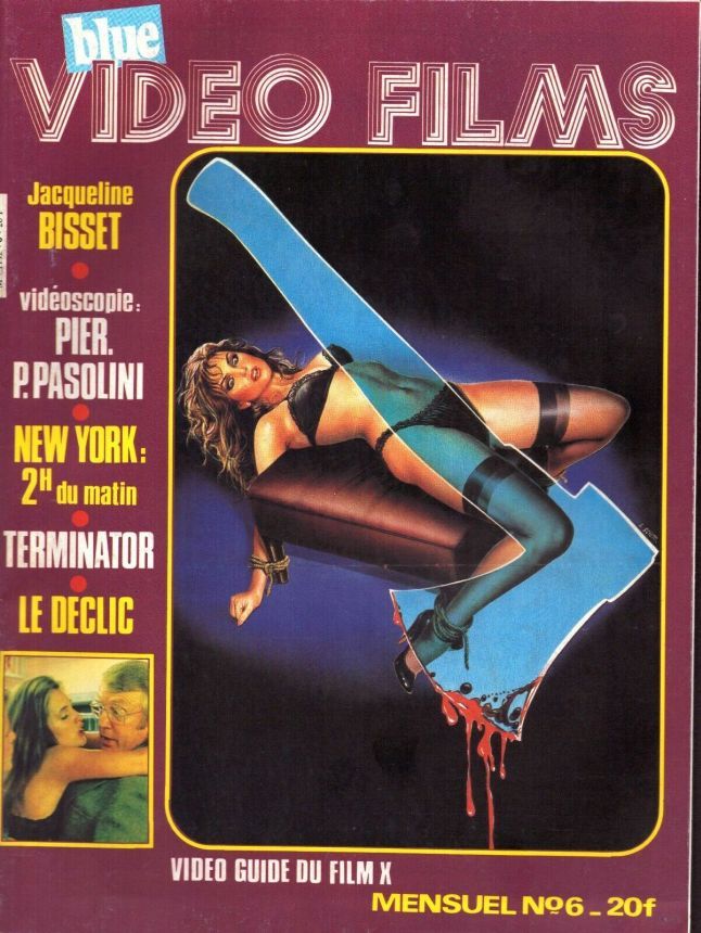 BLUE VIDEO FILMS magazine side cover Issue 6 May 1985