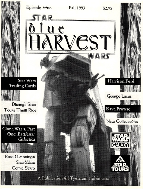 BLUE HARVEST magazine side cover Issue 1 Fall 1993
