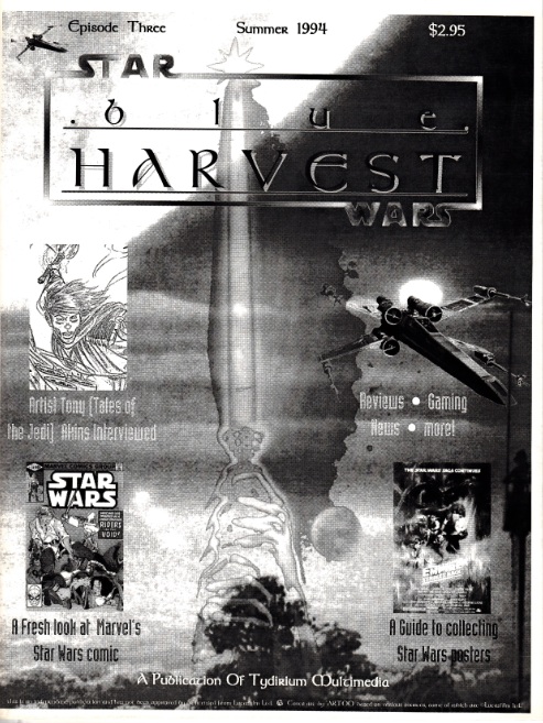 BLUE HARVEST magazine side cover Issue 3 Summer 1994