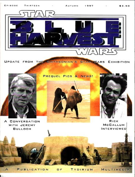 BLUE HARVEST magazine side cover Issue 13 Fall 1997