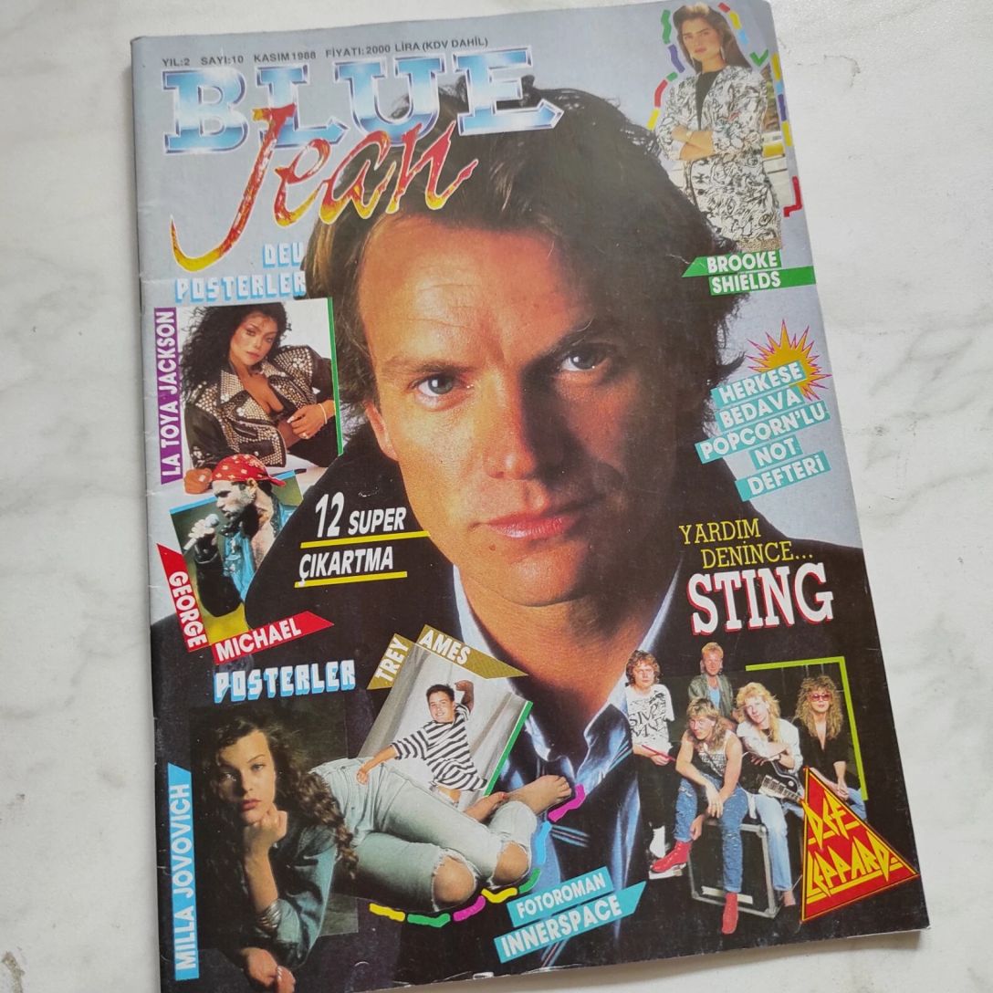 BLUE JEAN magazine side cover  November 1988