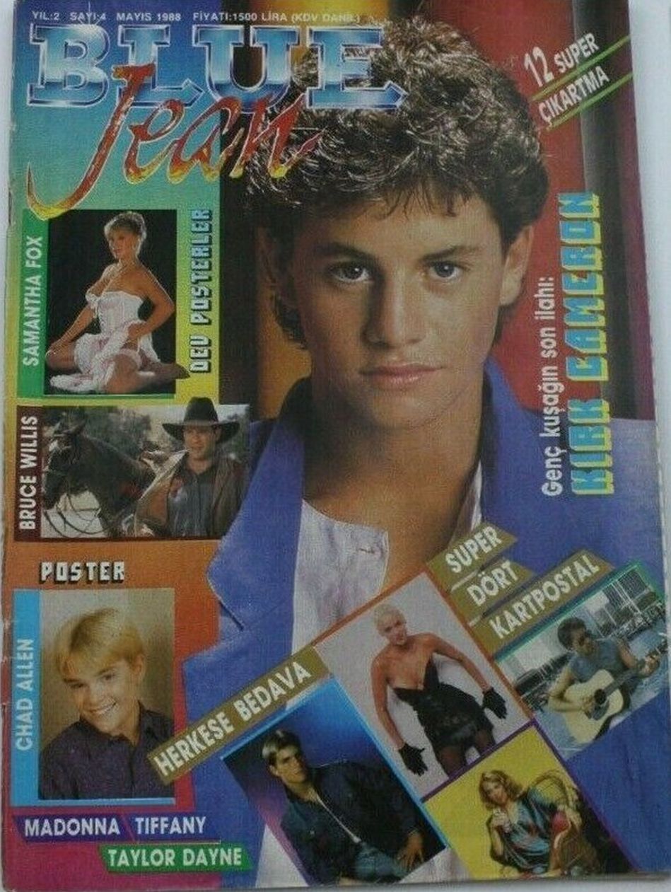 BLUE JEAN magazine side cover Issue 4  May 1988