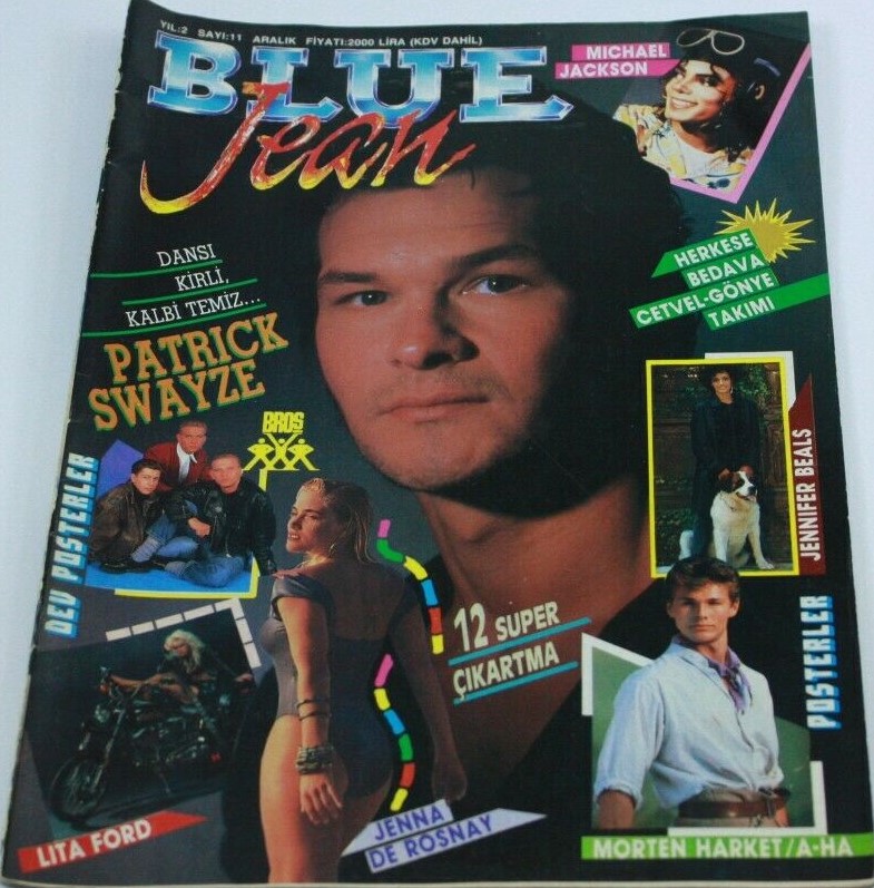 BLUE JEAN magazine side cover Issue 11  December 1988