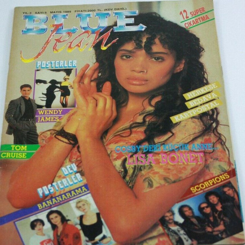 BLUE JEAN magazine side cover Issue 5  May 1989