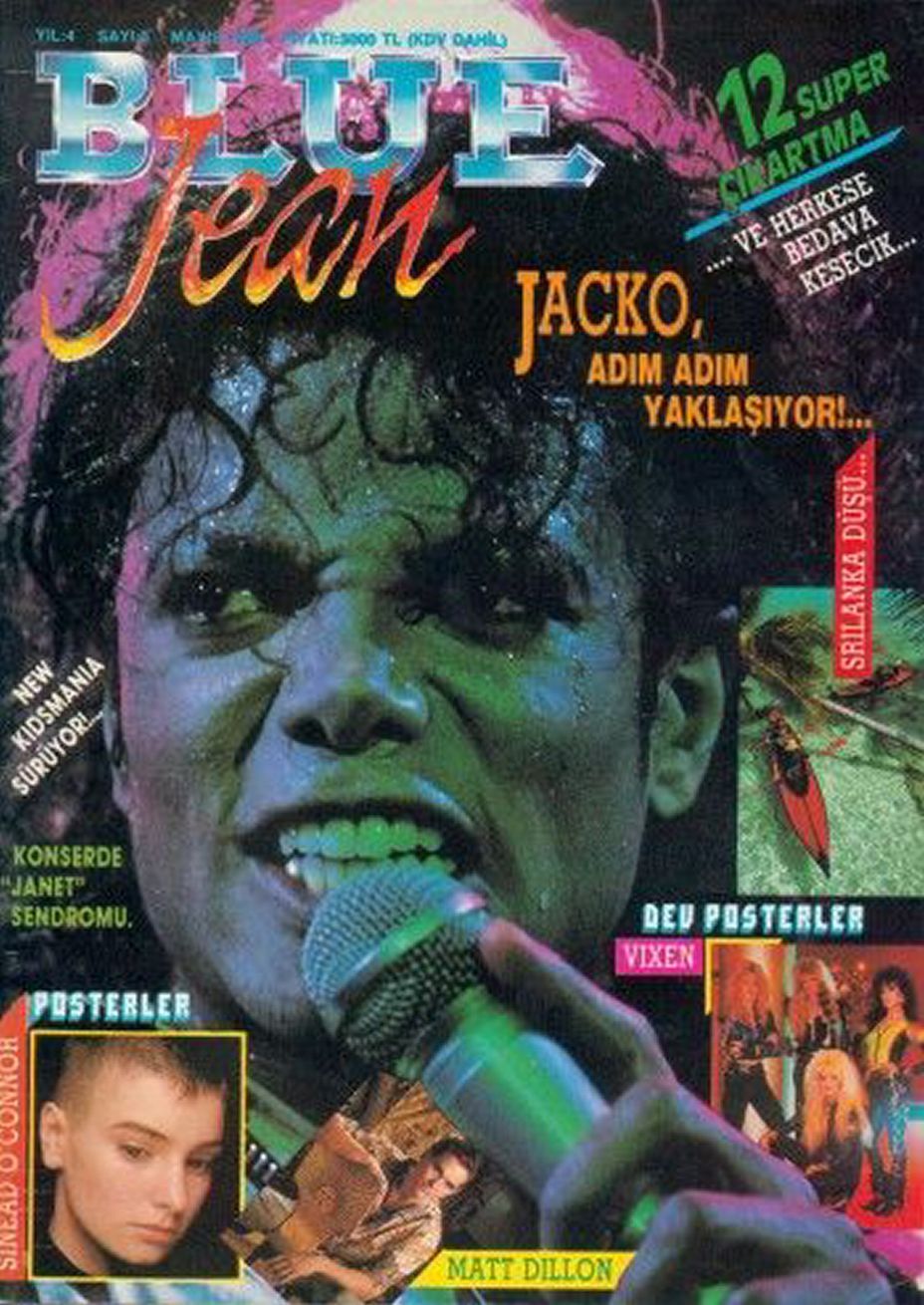 BLUE JEAN magazine side cover  May 1990