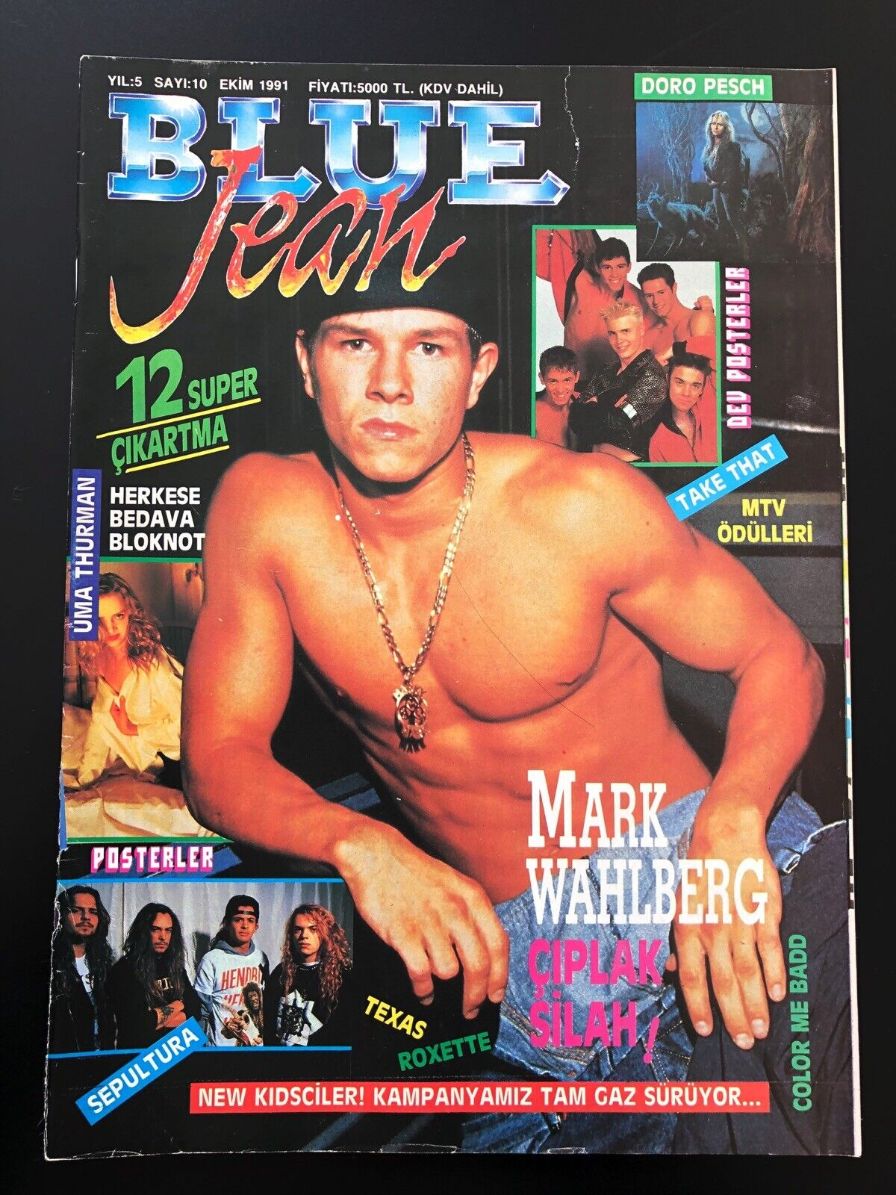 BLUE JEAN magazine side cover  October 1991