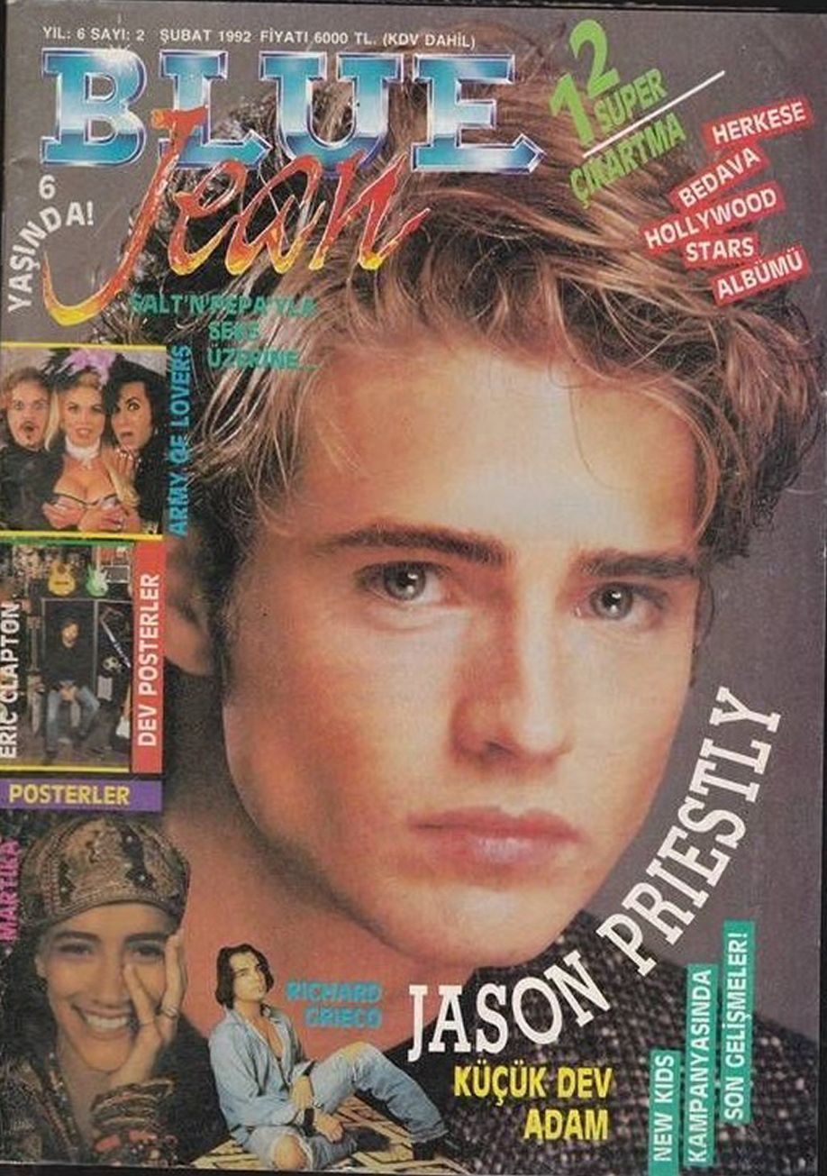 BLUE JEAN magazine side cover Issue 2  February 1992
