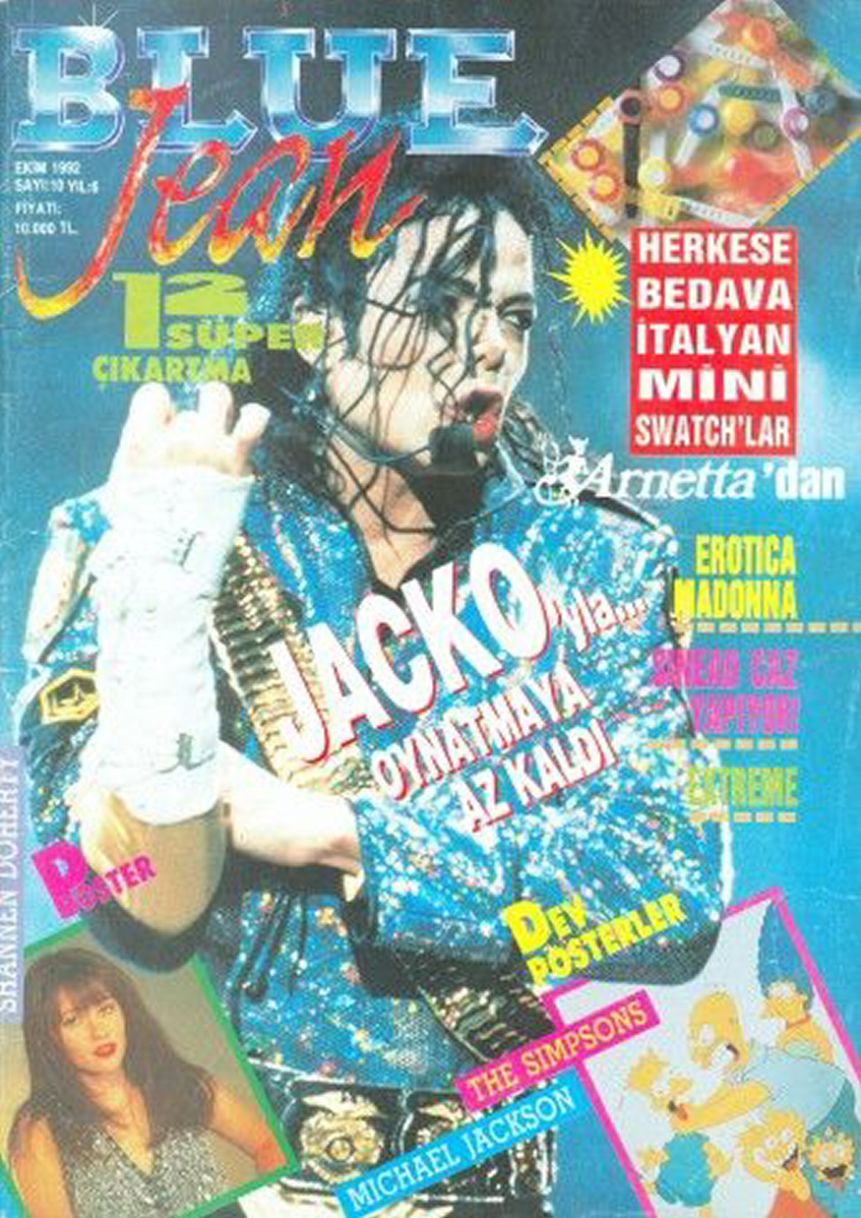 BLUE JEAN magazine side cover  October 1992