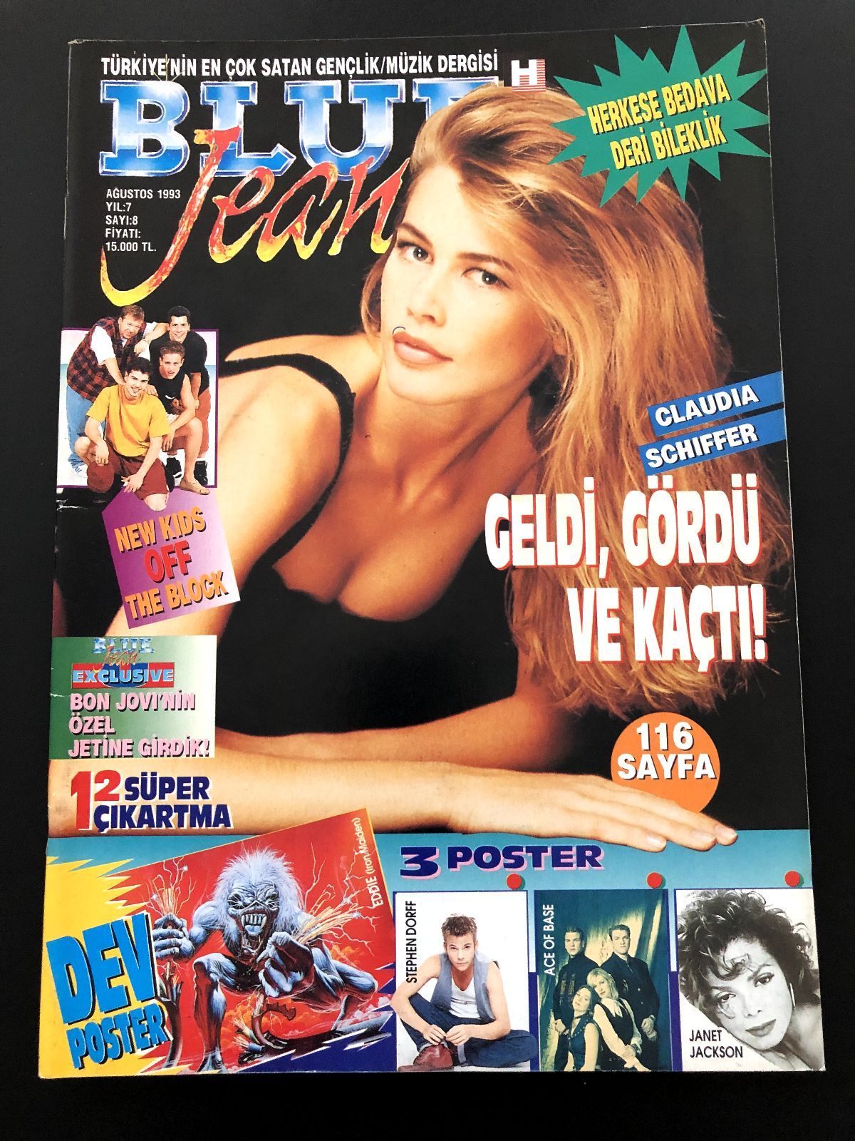 BLUE JEAN magazine side cover  August 1993