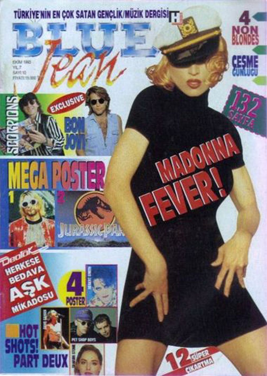 BLUE JEAN magazine side cover  October 1993
