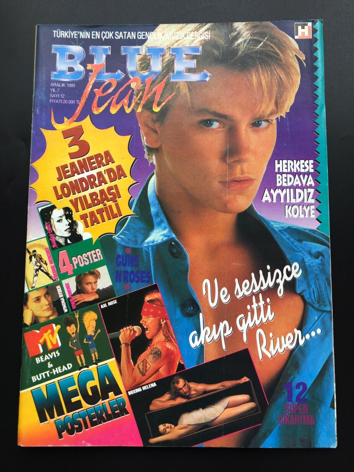 BLUE JEAN magazine side cover  December 1993