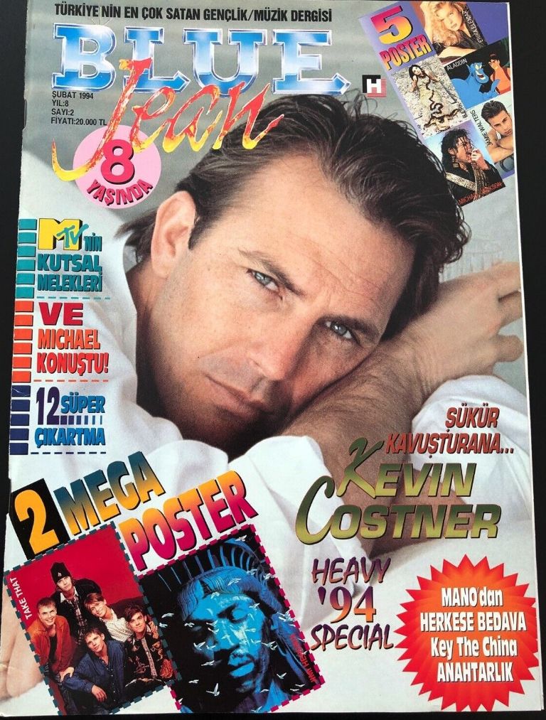 BLUE JEAN magazine side cover Issue 2  February 1994