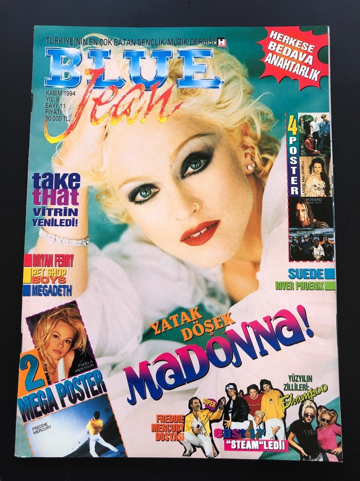 BLUE JEAN magazine side cover  November 1994