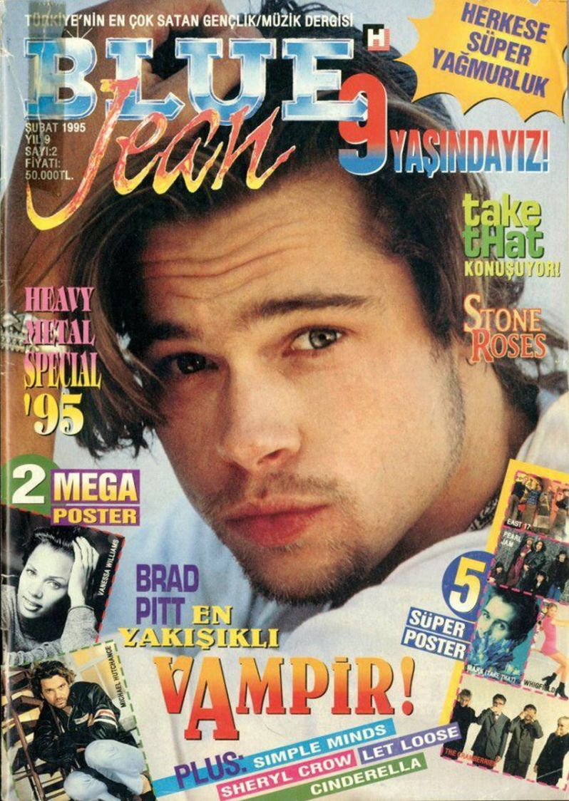 BLUE JEAN magazine side cover Issue 2  February 1995