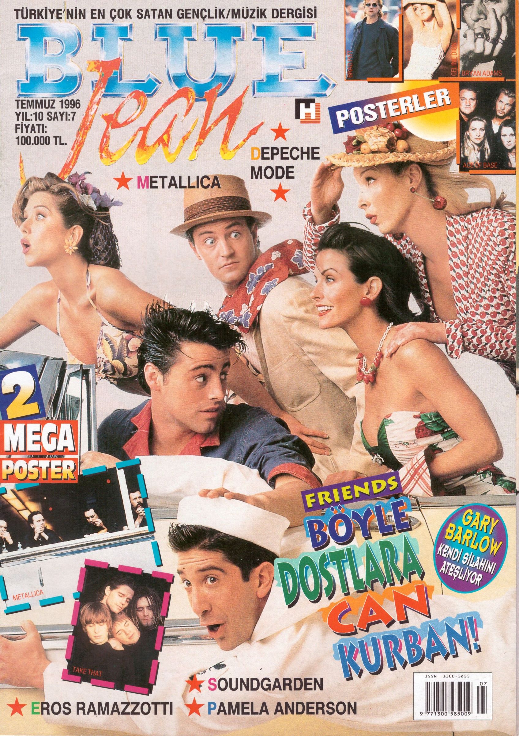 BLUE JEAN magazine side cover  July 1996