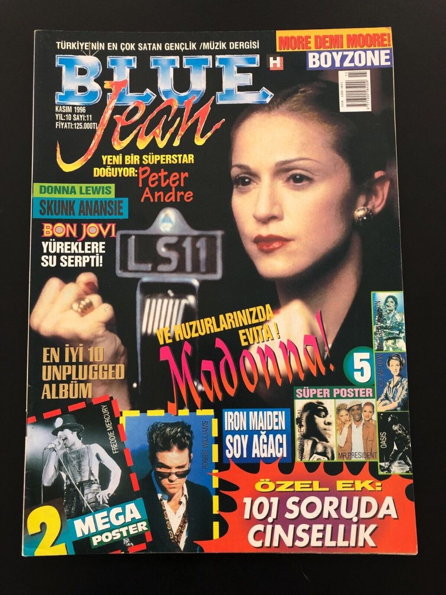 BLUE JEAN magazine side cover  November 1996