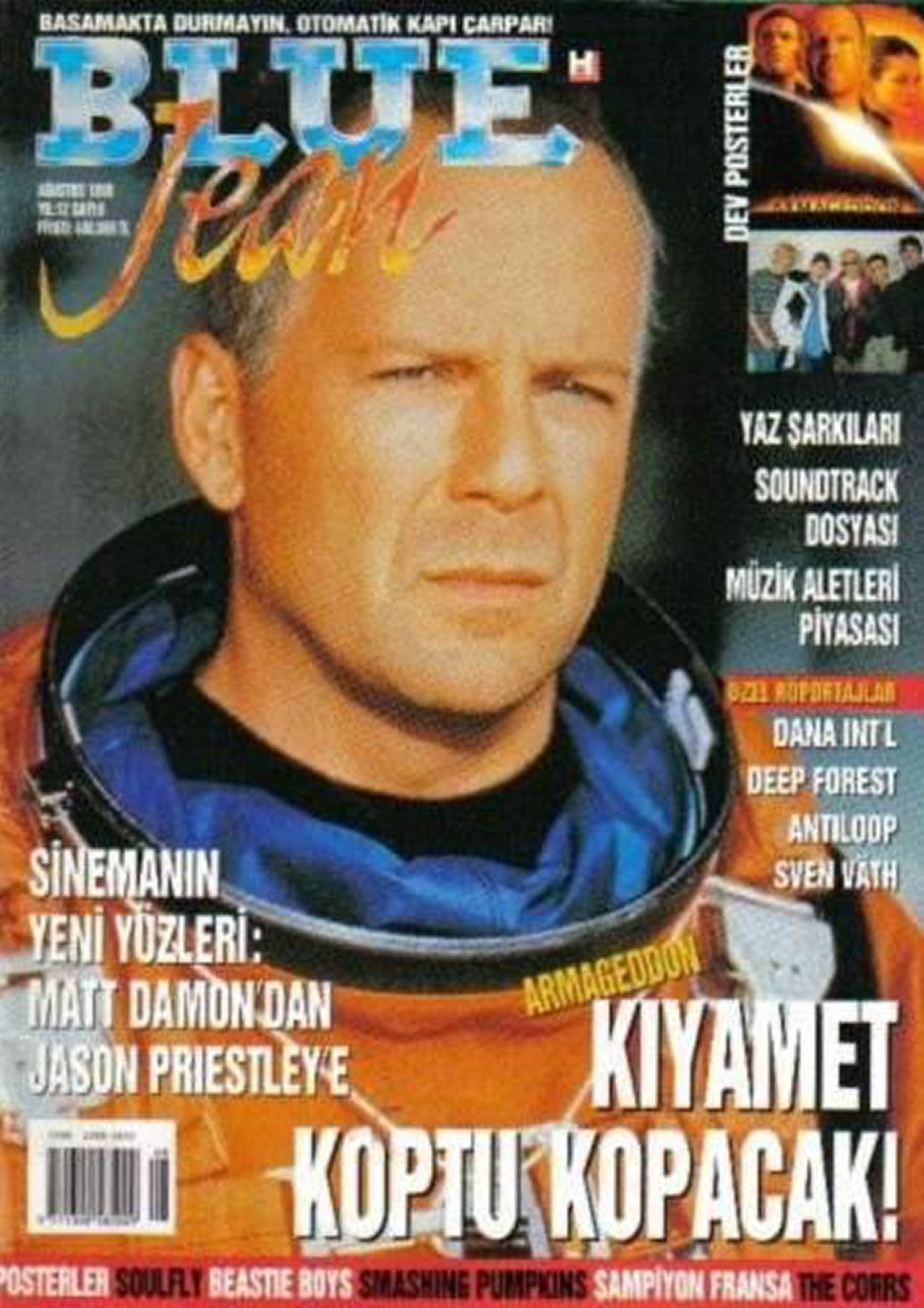 BLUE JEAN magazine side cover  August 1998