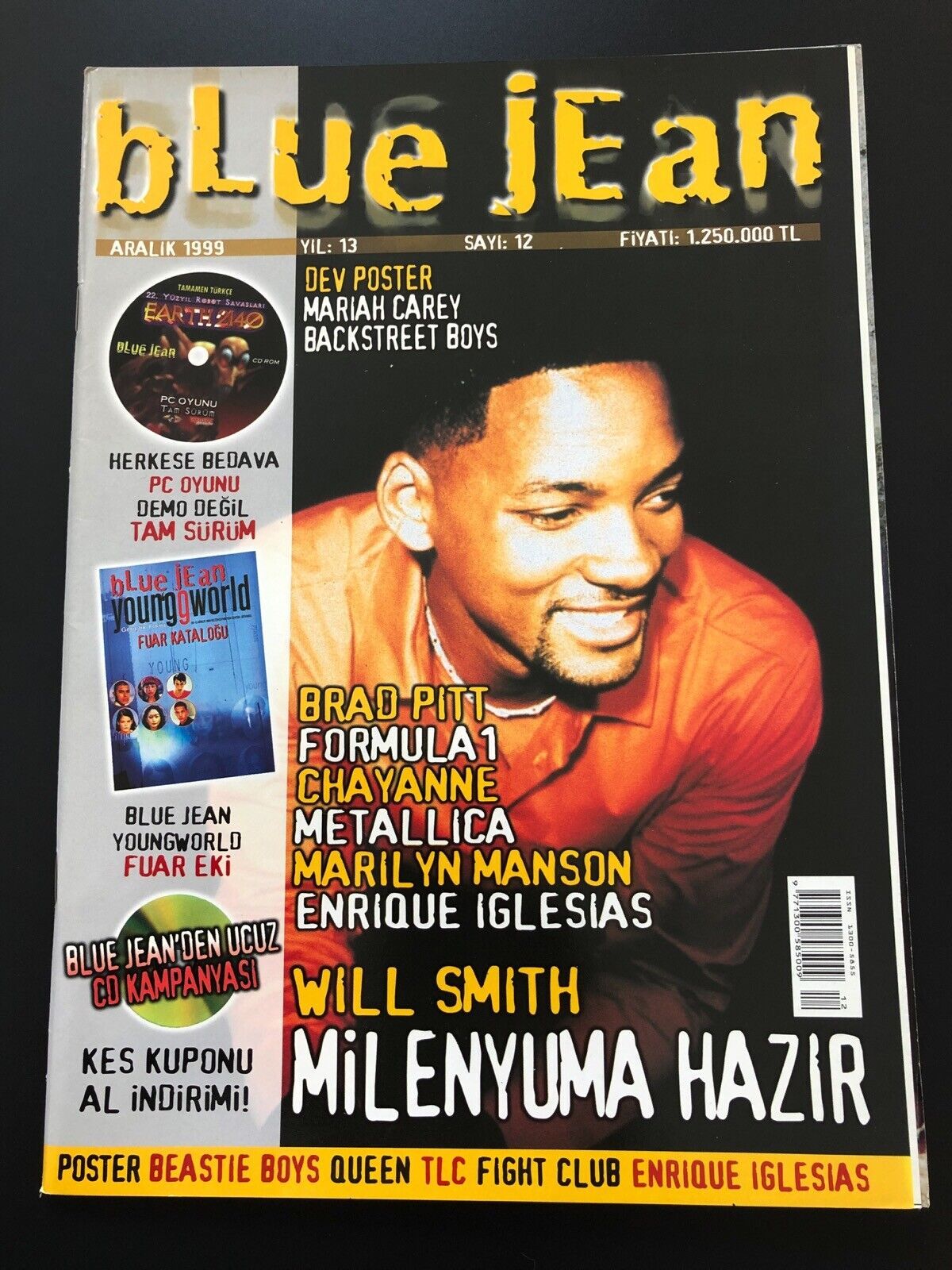 BLUE JEAN magazine side cover  December 1999