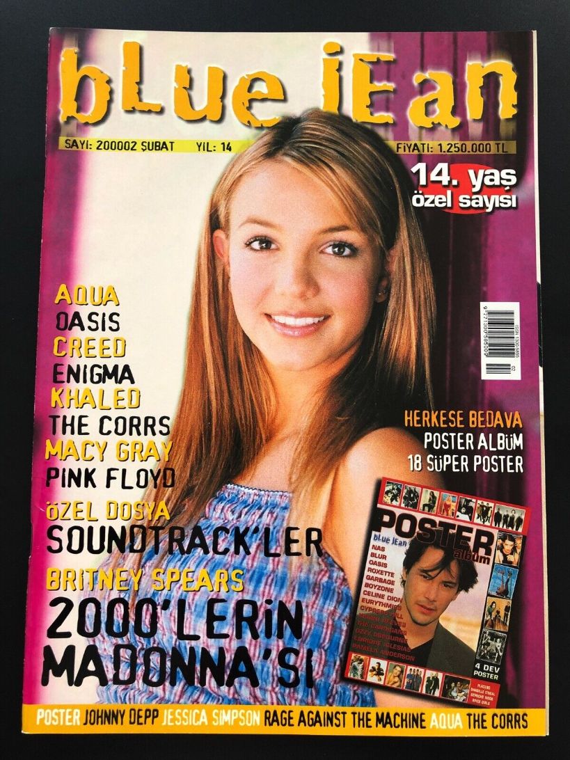 BLUE JEAN magazine side cover  February 2000