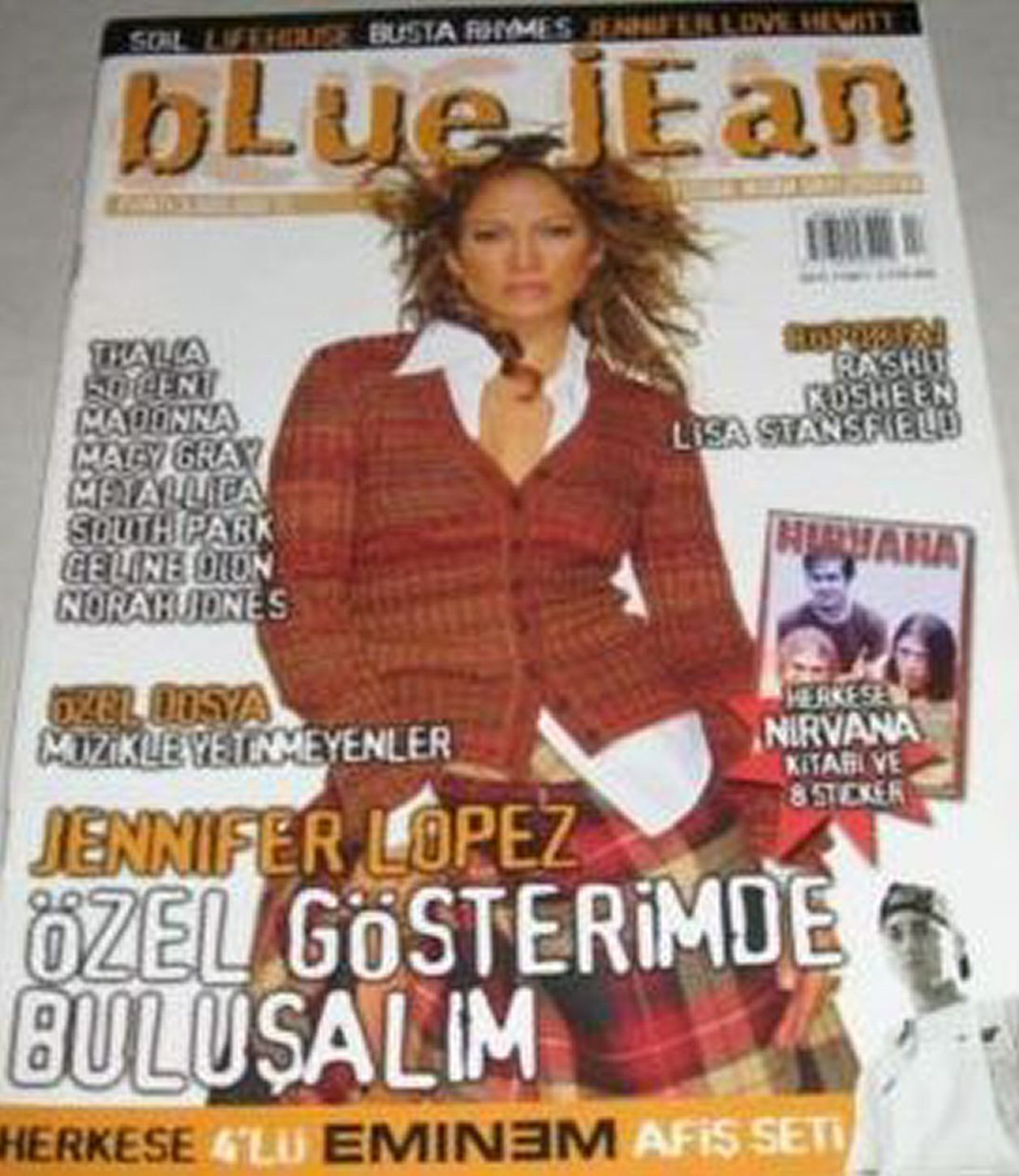 BLUE JEAN magazine side cover  April 2003