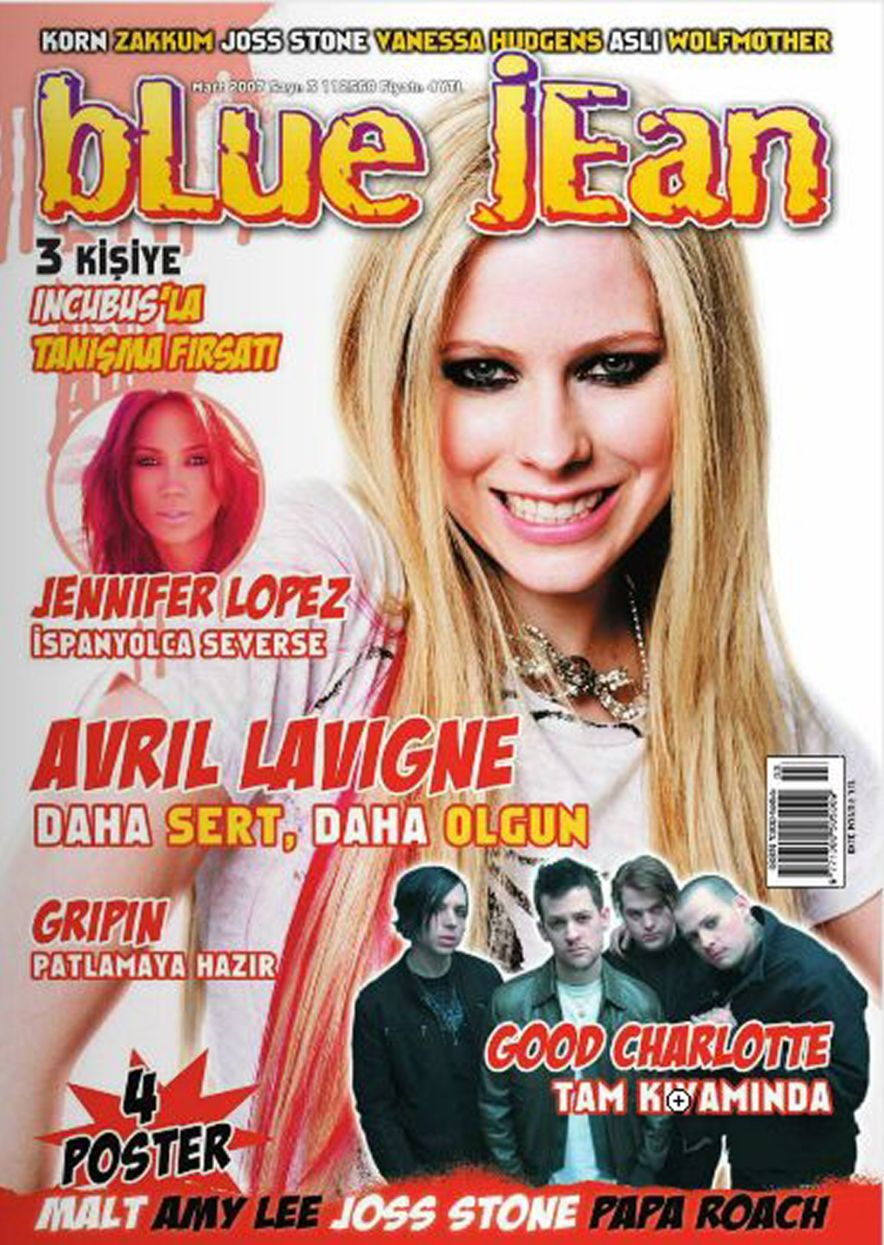 BLUE JEAN magazine side cover  March 2007