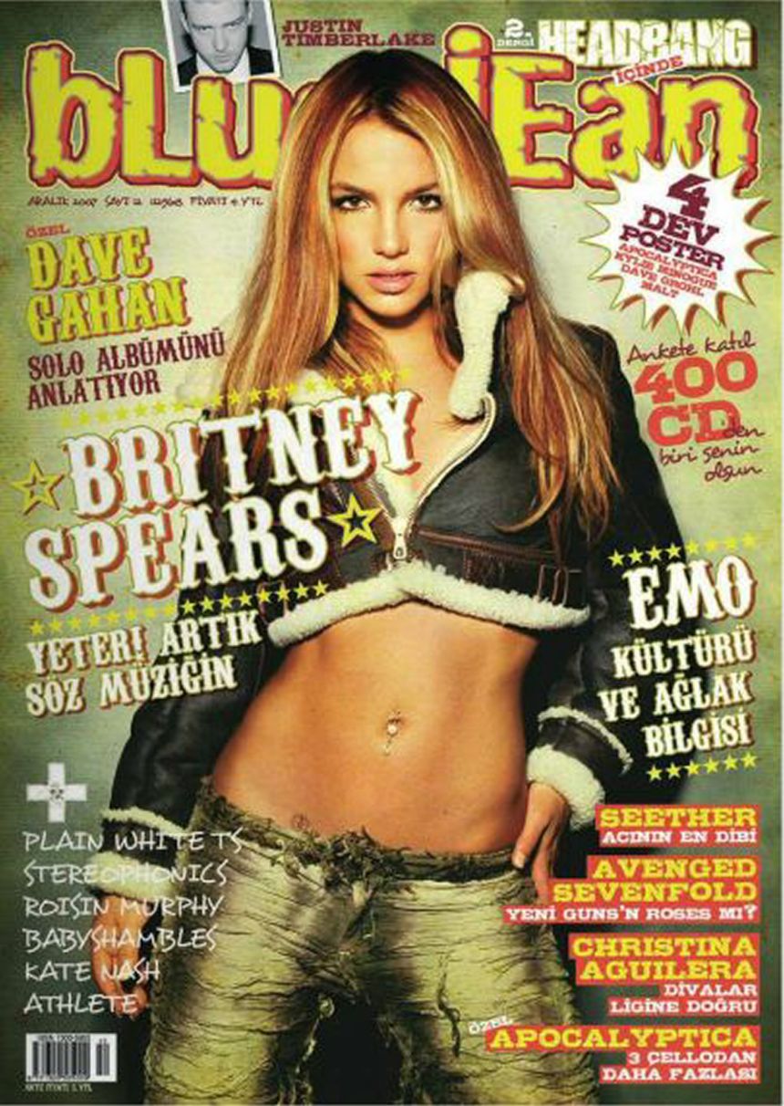 BLUE JEAN magazine side cover  December 2007