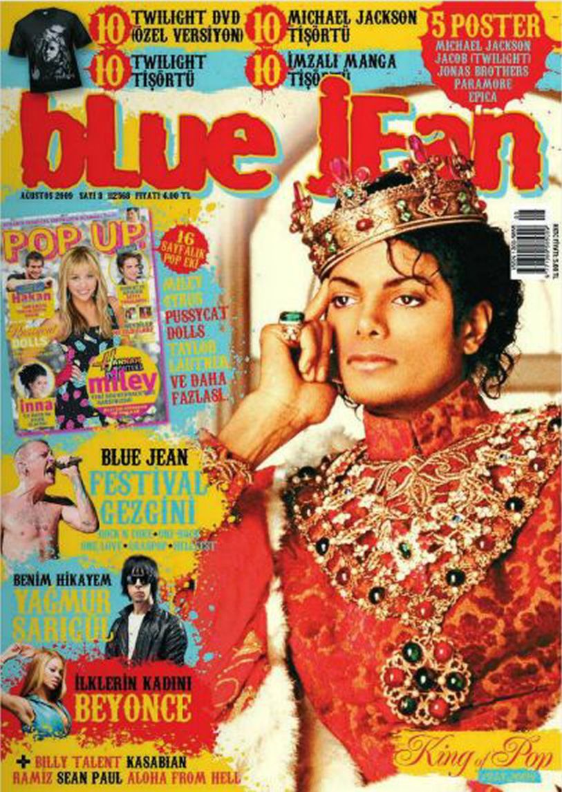BLUE JEAN magazine side cover  August 2009