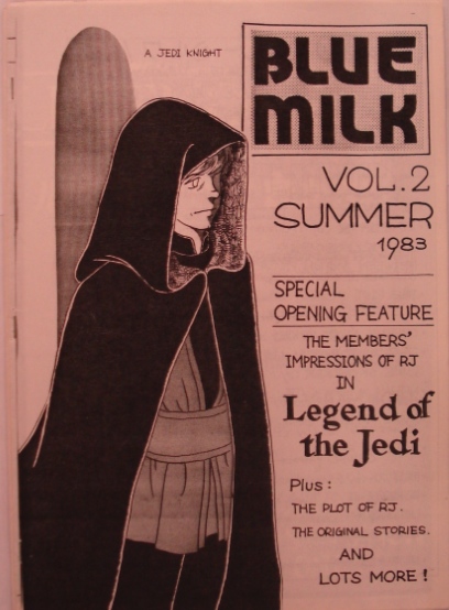 BLUE MILK magazine side cover Issue 2 Summer 1983