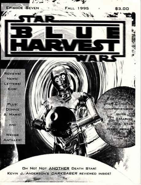 BLUE HARVEST magazine side cover Issue 7 Autumn 1995