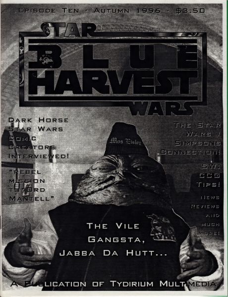 BLUE HARVEST magazine side cover Issue 10 Autumn 1996