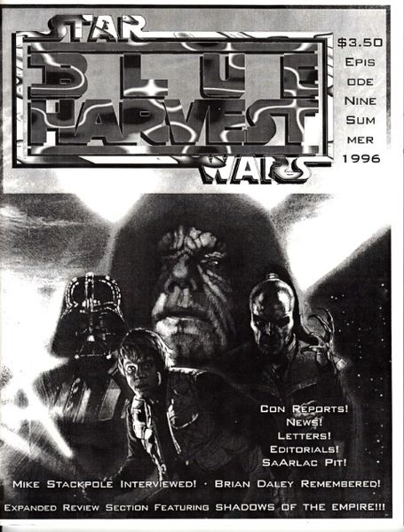 BLUE HARVEST magazine side cover Issue 9 Summer 1996