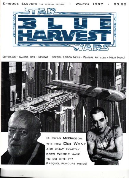 BLUE HARVEST magazine side cover Issue 11 Winter 1997