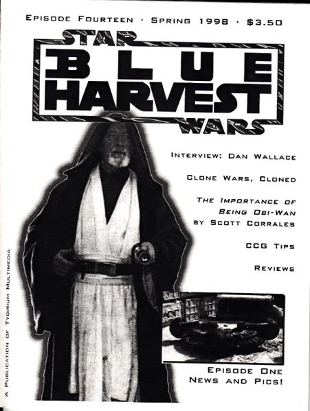 BLUE HARVEST magazine side cover Issue 14 Spring 1998