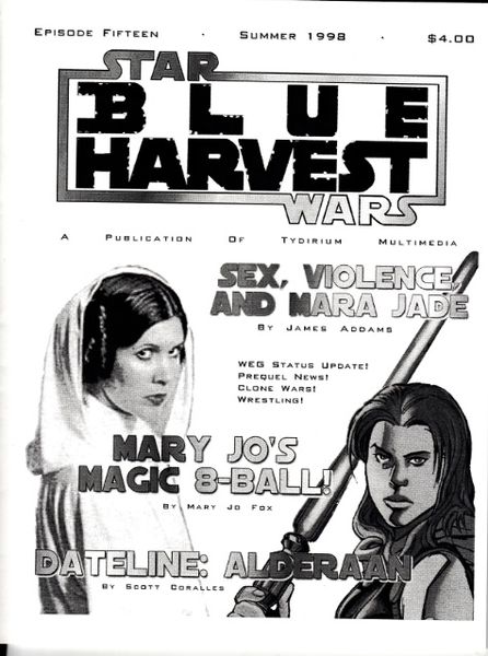BLUE HARVEST magazine side cover Issue 15 Summer 1998
