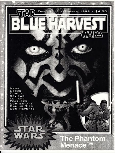 BLUE HARVEST magazine side cover Issue 17 Summer 1999