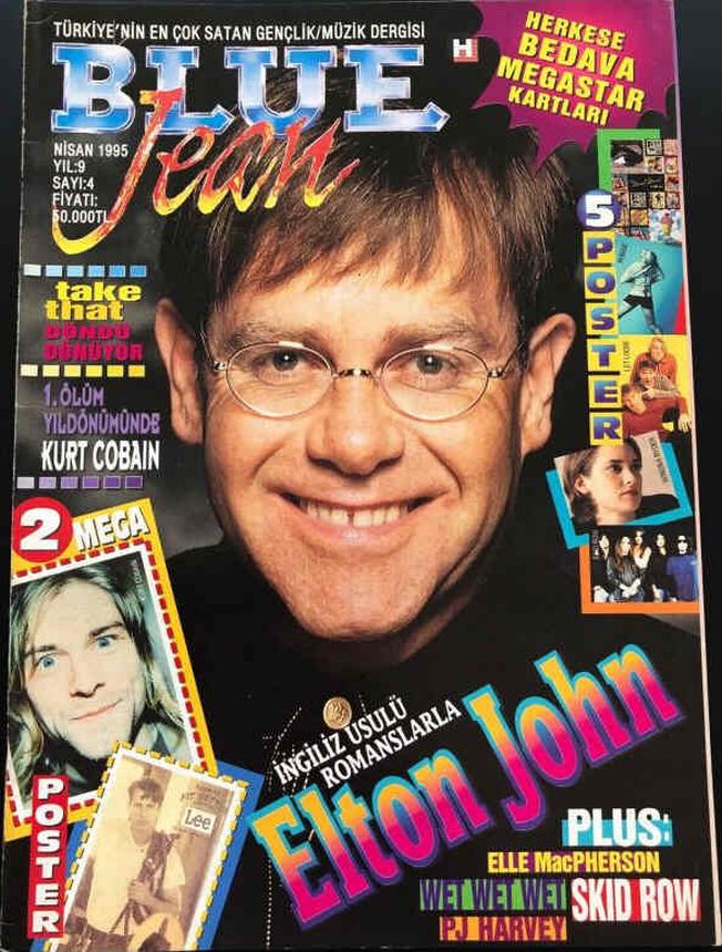 BLUE JEAN magazine side cover  April 1995