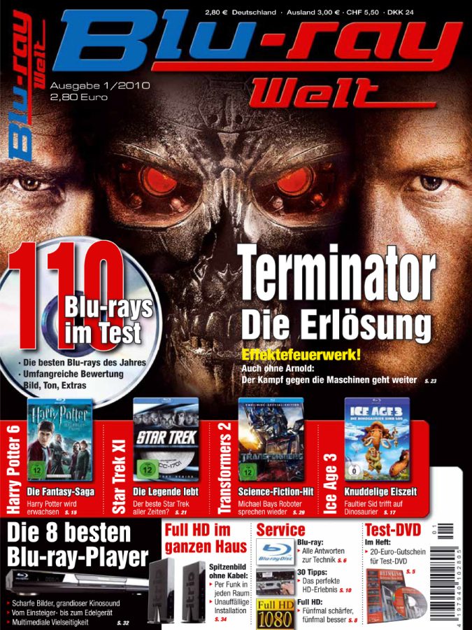 BLU-RAY WELT magazine side cover Issue 1  2010