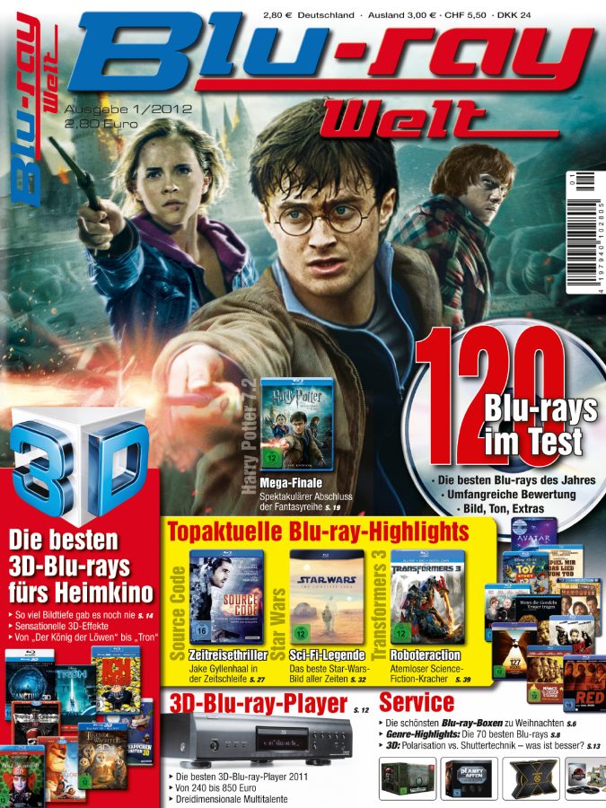 BLU-RAY WELT magazine side cover Issue 1  2012
