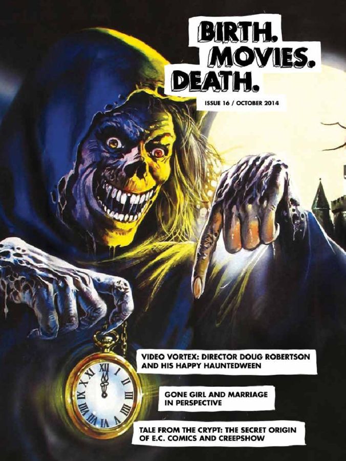 BIRTH MOVIES DEATH magazine side cover Issue 16 October 2014