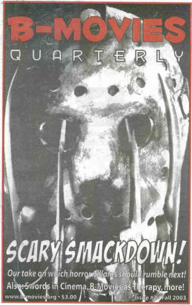 B-MOVIES QUARTERLY magazine side cover Issue 2 Fall 2003