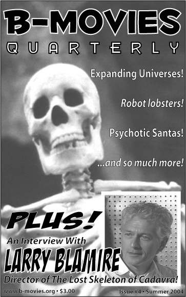 B-MOVIES QUARTERLY magazine side cover Issue 4  2004