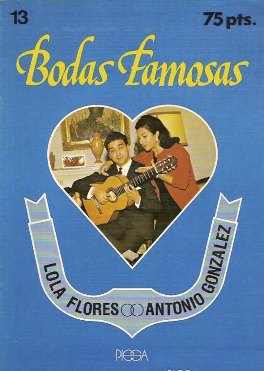 BODAS FAMOSAS magazine side cover Issue 13   1980